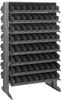 2 Side Sloped Rack, 16Shelves/128Bin/blk; Shelving Unit Type Quantum Storage - 44AC6321 - Newark, An Avnet Company