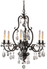Light Single Tier Chandelier - F2228/6ATS - Murray Feiss Lighting