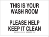 Personal Hygiene Sign - 87738 - Brady Corporation