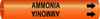 Brady Bradysnap-On B-915 Black on Orange Plastic Snap-On Pipe Marker - 1 1/4 in Character Height - Printed Msg = AMMONIA - 4290-D - 754473-66695 - R. S. Hughes Company, Inc.