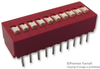 Dip Switch, Spst, 0.025A, 24Vdc, Tht; No. Of Circuits C&k Components - 34AH6802 - Newark, An Avnet Company