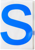 Brady Toughstripe B-514 Blue Indoor Polyester Letter Label - 6 in Width - 8 in Height - 8 in Character Height - Printed Msg = S - 121803 - 754473-71033 - R. S. Hughes Company, Inc.
