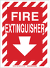 Brady Rectangle White Fire Equipment Sign - TEXT: FIRE EXTINGUISHER - 73661 - 754473-73661 - R. S. Hughes Company, Inc.
