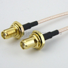 SMA Female Bulkhead to SMA Female Bulkhead Cable RG-316 Coax in 24 Inch and RoHS - FMC1212315LF-24 - Fairview Microwave Inc.