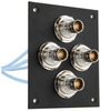 4 JACK PANEL INSERT BULKHEAD REAR MOUNT TRB 3 LUG ISOLATED JACK WITH M17/176-00002 LEAD 12