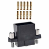 7+7 Pos. Female Receptacle DIL Straight 22 AWG Cable Connector Kit, 1mm Extended Wall, Hex Socket Jackscrews, Gold - M80-4851405A - Harwin Plc