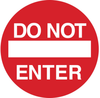 Brady B-819 Vinyl Circle Red Restricted Area / No Trespassing Sign - 17 in Width x 17 (Dia.) in Height - Laminated - TEXT: DO NOT ENTER - 49801 - 754476-49801 - R. S. Hughes Company, Inc.