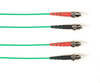 10m (32.8ft) STST GN OS2 SM Fiber Patch Cable INDR Zip OFNR - FOCMRSM-010M-STST-GN - Black Box