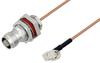 TNC Female Bulkhead to SMA Male Right Angle Cable 36 Inch Length Using RG178 Coax - PE3W05425-36 - Pasternack