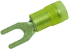 Terminal, Spade/fork, #10, Crimp, Yellow; Product Range Multicomp Pro - 34P2355 - Newark, An Avnet Company