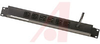 Power Strip, 19 in. Rackmount, Black Steel, 6 Outlets, 6 ft. cord - 70091688 - Allied Electronics, Inc.