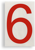ToughStripe Die-Cut Red Letter 6 - 121885 - Brady Corporation