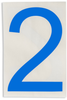 Brady Toughstripe B-514 Blue Indoor Polyester Number Label - 6 in Width - 8 in Height - 8 in Character Height - Printed Msg = 2 - 121863 - 754473-71100 - R. S. Hughes Company, Inc.