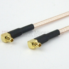 RA MMCX Plug (Male) to RA MMCX Plug (Male) Cable M17/113-RG316 Coax Up To 3 GHz in 48 Inch - FMC1919316-48 - Fairview Microwave Inc.