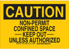 Confined Space Sign - 124236 - Brady Corporation
