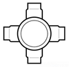 Cast Round Outlet Box -- PRGUAX16SA - Image