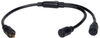 L6-20P to 2x L6-20R Y Splitter, Heavy Duty - 20A, 250V, 10 AWG, 1 ft., Black -- P039-001-2