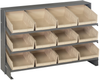Sloped Bench Rack, 3Shelves, 12Bins, Iv; Shelving Unit Type Quantum Storage - 44AC6440 - Newark, An Avnet Company