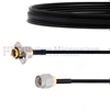 Slide-On BMA Jack 2 Hole Flange to SMA Male Cable FM-SR086TBJ Coax in 36 Inch - FMCA1568-36 - Fairview Microwave Inc.