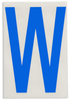 Brady Toughstripe B-514 Blue Indoor Polyester Letter Label - 6 in Width - 8 in Height - 8 in Character Height - Printed Msg = W - 121827 - 754473-71061 - R. S. Hughes Company, Inc.