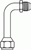 JIC Swivel Hi Press Bent Tube Long Elbow -- 6701-LXH - Image