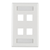 Keystone Faceplates, Frames - FPIQUAD-W-ND - DigiKey