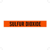 Brady B-946 Black on Orange Vinyl Self-Adhesive Pipe Marker - 2 1/4 in Height - 2 in Character Height - 14 in Length - Printed Msg = SULFUR DIOXIDE - 7417-1 - 754473-68025 - R. S. Hughes Company, Inc.