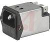 Filter, AC Line; 1; 125/250 VAC; 1 A; 0.5 mA (Max.) @ 250 V/60 Hz; Black; Panel - 70080615 - Allied Electronics, Inc.