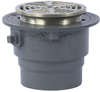 On-Grade Cast Iron Adjustable Floor Drain w/Round Strainer - FD20-R - Watts