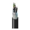 VFD 300% Gnd, 3C+G #12 Str TC, XLPE Ins+PVC Gnd, OS+TC Brd, 1 Pr #16 Str TC XLPE IS, Blk PVC Jkt, 600V TC-ER 90C Dry/Wet 1000V Flexible Motor Supply Cable - 29512 - Belden Inc.