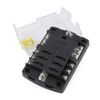 Blue Sea Systems 5025 ST Blade Fuse Block, 6 Circuits, Negative Bus /Cover - Bulk Packaging -- 78152B - Image