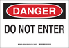Brady Prinzing Rectangle White Restricted Area / No Trespassing Sign - 10 in Width x 7 in Height - Language Spanish - TEXT: DANGER DO NOT ENTER - 46964 - 754473-46964 - R. S. Hughes Company, Inc.