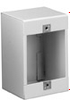Backbox-Surface, Steel, Fits 2-gang Devices, 2.5in Deep, White - P1X-2 - Visual Sound, Inc.
