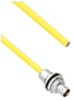 Halogen Free Cable Assembly TRB Insulated Bulk Head Jack 3-Lug Cable Jack to Blunt .245