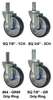 Stem Caster - Poly on Aluminum Wheel - Model K3 - K3PA5X - Caster City, Inc.