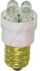 Lamp, LED;T-4 1/2;Cand Screw;White;Clear;120 VAC/VDC;25 mA;1200 mcd;45 Deg - 70015565 - Allied Electronics, Inc.