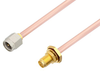 SMA Male to SMA Female Bulkhead Cable 12 Inch Length Using RG402 Coax, RoHS - PE3C2892LF-12 - Pasternack