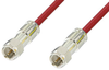 75 Ohm F Male to 75 Ohm F Male Cable 60 Inch Length Using 75 Ohm PE-B159-RD Red Coax - PE38136/RD-60 - Pasternack