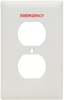 Engraved & Pad Printed Wall Plate, Emergency - TP8EW - Legrand