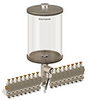 Levelux Clear View Multiple Feed Electro Lubricator, 1/2 gal Pyrex Reservoir, 16 Feeds, 1/8
