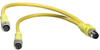 Y-Splitter Cord, M12 Plug-2 X Rcpt/11.8; Connector Type A Molex - 24T2563 - Newark, An Avnet Company