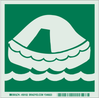 Brady Bradyglo B-324 Polyester Square Green IMO Evacuation Sign - 6 in Width x 6 in Height - Glow in the Dark - 59102 - 754476-59102 - R. S. Hughes Company, Inc.