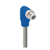 M12 Power Single-Ended Cordset: Male, angled, 5-pin(4+FE), L-coded, blue body, 50 V AC/60 V DC, 16 A; PUR grey cable, 1.50 mm² - RSWT 5L-949 - Belden Inc.