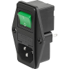 IEC Appliance Inlet C14 or C18 with Line Switch 2 pole and Fuseholder 1- or 2-pole -- 6765 - Image