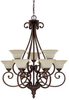 3079BB-292 Large Chandeliers-Glass Shade - 782865 - Capital Lighting, Inc.
