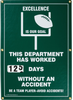 Brady Prinzing Rectangle Green Safety Record Sign - 20 in Width x 28 in Height - SM348E - 754473-46892 - R. S. Hughes Company, Inc.