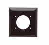 Power Outlet Receptacle Openings, Two Gang, Brown - 3862 - Legrand