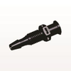 Panel Mount, Female Luer Lock, Barbed, Black - PMLF4131 - Qosina Corp.