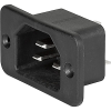 IEC Appliance Inlet C22, for very hot conditions 155°C, Screw-on or Snap-in Mounting, Front Side - 1681 - SCHURTER Inc
