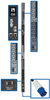 14.5kW 3-Phase Switched PDU, LX Interface, 208/240V Outlets (24 C13/6 C19), LCD, IEC 309 60A Blue, 1.8m/6 ft. Cord, 0U 1.8m/70 in. Height, TAA -- PDU3EVSR6G60 - Image
